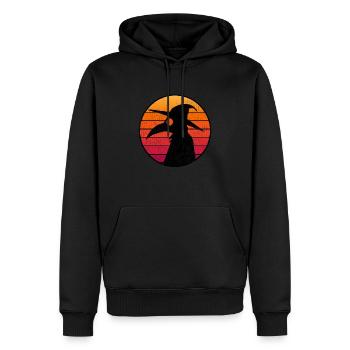Das Pestdoktor Kostüm Kinder Retro Sonnenpest - Männer Premium Bio Hoodie - Schwarz - Vorne - Nico (187cm)