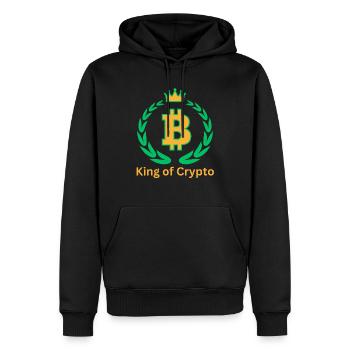 King of Crypto - Männer Premium Bio Hoodie - Schwarz - Vorne - Nico (187cm)