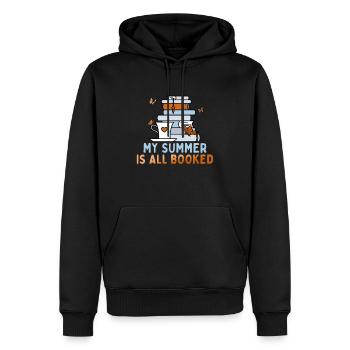 Mein Sommer Ist Ausgebucht Sommerlektüre Jetzt - Männer Premium Bio Hoodie - Schwarz - Vorne - Nico (187cm)