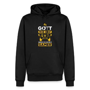 Controller Videospiel Zocker Gamer Computerspiel - Männer Premium Bio Hoodie - Schwarz - Vorne - Nico (187cm)