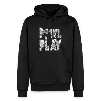 JEU DE VOLAILLE - Sweat à capuche Premium bio Homme - noir - Devant - Nico (187cm)