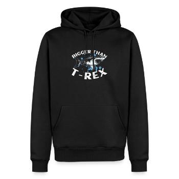 Größer als der T-Rex - Megalodon - Megalodon Hai - Männer Premium Bio Hoodie - Schwarz - Vorne - Nico (187cm)