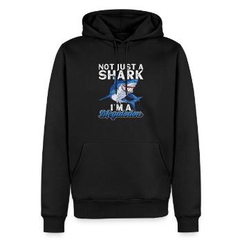Pas seulement un requin, je suis un mégalodon - Sweat à capuche Premium bio Homme - noir - Devant - Nico (187cm)