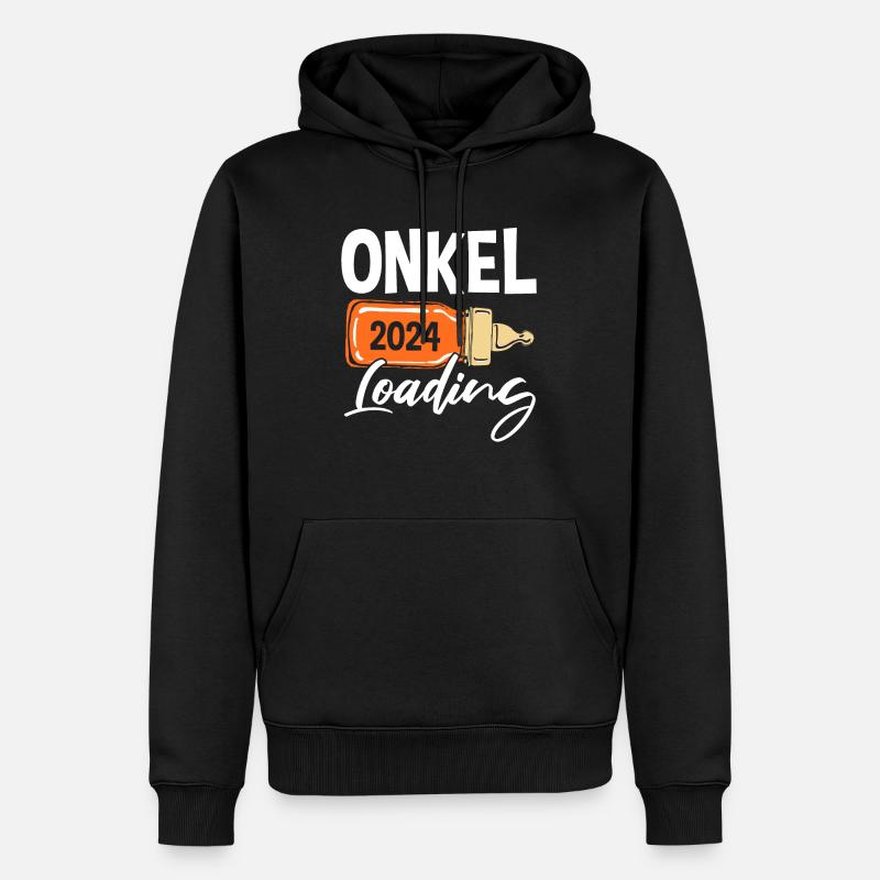 Werdender Onkel 2024 - Männer Premium Bio Hoodie - Schwarz