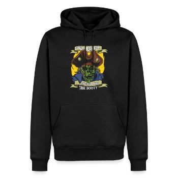 Seulement ici pour le rhum et le butin alcool Drinki - Sweat à capuche Premium bio Homme - noir - Devant - Nico (187cm)