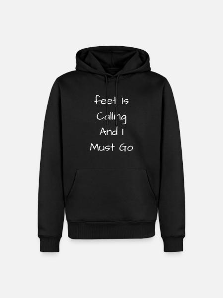 Feet Lover Zitat Fußtext - Männer Premium Bio Hoodie - Schwarz