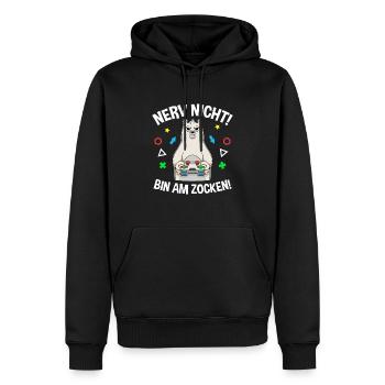 Controller Videospiel Zocker Gamer Computerspiel - Männer Premium Bio Hoodie - Schwarz - Vorne - Nico (187cm)