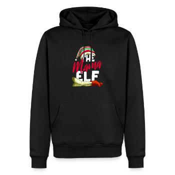 The Mama-Elf Matching Family Group Christmas - Men’s Premium Organic Hoodie - black - Front - Nico (187cm)