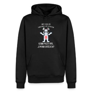 Unter Druck Funktioniere Ich Am Besten Umarmung - Männer Premium Bio Hoodie - Schwarz - Vorne - Nico (187cm)