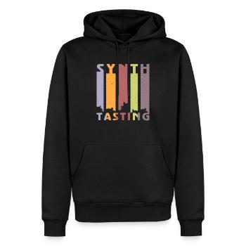 Synthesizer Synth Keyboard Elektronische Musiker - Männer Premium Bio Hoodie - Schwarz - Vorne - Nico (187cm)