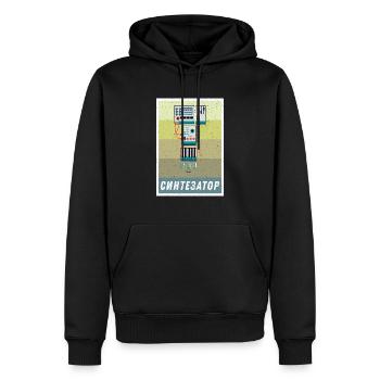 Synthesizer Synth Keyboard Elektronische Musiker - Männer Premium Bio Hoodie - Schwarz - Vorne - Nico (187cm)