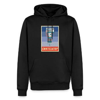 Synthesizer Synth Keyboard Elektronische Musiker - Männer Premium Bio Hoodie - Schwarz - Vorne - Nico (187cm)