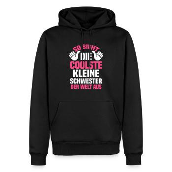 Geschwister Schwestern Schwester - Männer Premium Bio Hoodie - Schwarz - Vorne - Nico (187cm)