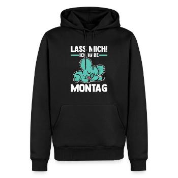 Koala Lass Mich Ich Habe Montag - Männer Premium Bio Hoodie - Schwarz - Vorne - Nico (187cm)