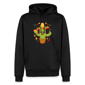 Mexique Maracas Sombrero Chapeau Tacos Cactus - Sweat à capuche Premium bio Homme - noir - Devant - Nico (187cm)