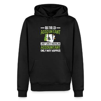 Buchhalter Ruhestand in Zahlen Rente - Männer Premium Bio Hoodie - Schwarz - Vorne - Nico (187cm)