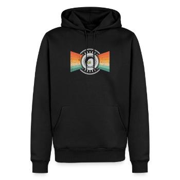 Goldwaschen Retro - Goldwaschen Bergbau - Männer Premium Bio Hoodie - Schwarz - Vorne - Nico (187cm)