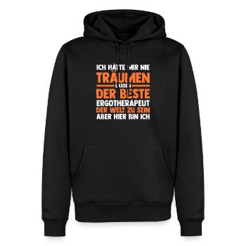 Ergotherapie Ergotherapeut - Männer Premium Bio Hoodie - Schwarz - Vorne - Nico (187cm)
