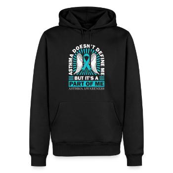 Asthmakrieger Asthma Definiert Mich Nicht - Männer Premium Bio Hoodie - Schwarz - Vorne - Nico (187cm)