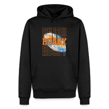 Trikot Frankreich Rugby Mann Frau Kind Spieler - Männer Premium Bio Hoodie - Schwarz - Vorne - Nico (187cm)
