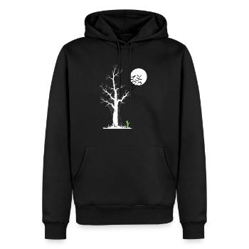 Zombie Tree, Zombie Alarm Clock - Men’s Premium Organic Hoodie - black - Front - Nico (187cm)
