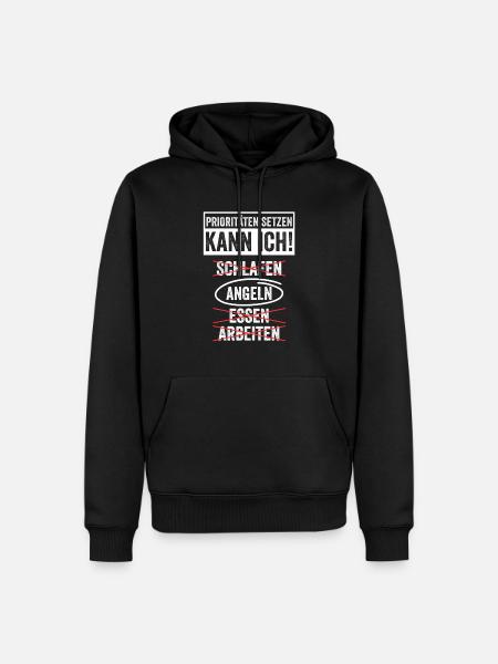 Angel Fischen Angeln Angler - Männer Premium Bio Hoodie - Schwarz