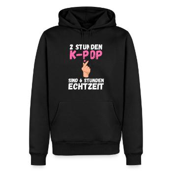 Korea Musik Kpop - Männer Premium Bio Hoodie - Schwarz - Vorne - Nico (187cm)