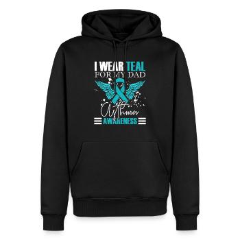 Asthma-krieger Ich Trage Teal Für Meine Mutter - Männer Premium Bio Hoodie - Schwarz - Vorne - Nico (187cm)