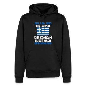 Griechen Königin Grieche Griechenland - Männer Premium Bio Hoodie - Schwarz - Vorne - Nico (187cm)
