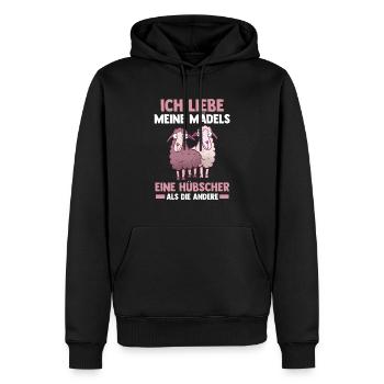 Landwirt Schäfer Bauernhof Schafe - Männer Premium Bio Hoodie - Schwarz - Vorne - Nico (187cm)