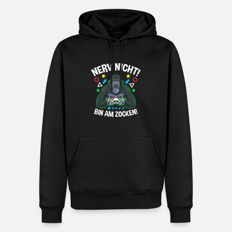 Controller Videospiel Zocker Gamer Computerspiel - Männer Premium Bio Hoodie - Schwarz