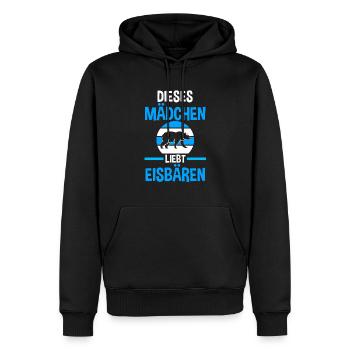 Eisbär Eisbären - Männer Premium Bio Hoodie - Schwarz - Vorne - Nico (187cm)