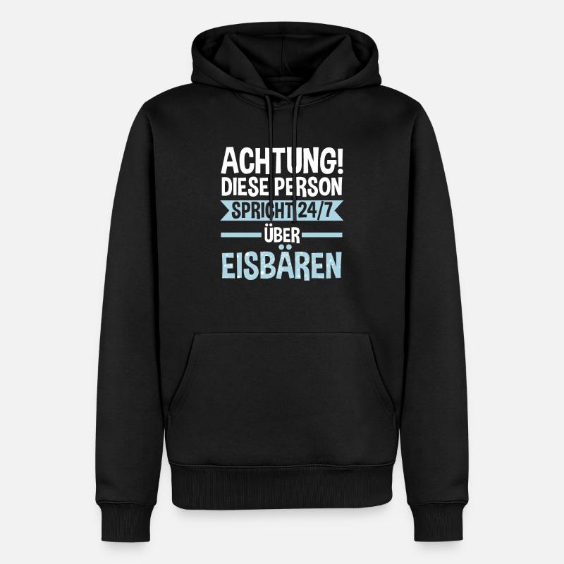Eisbär Eisbären - Männer Premium Bio Hoodie - Schwarz