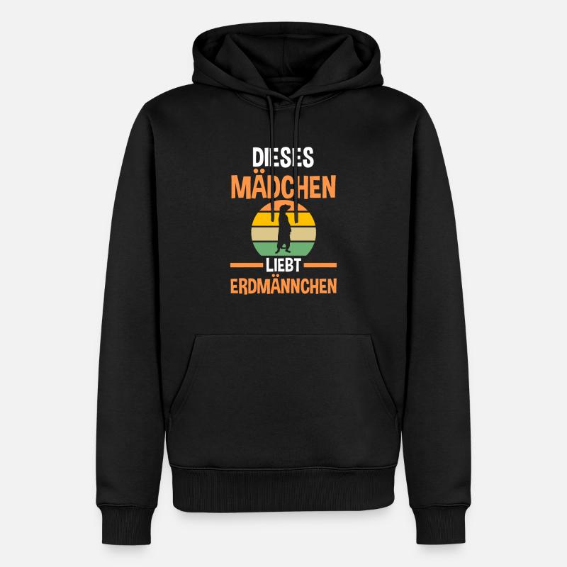 Erdmännchen - Männer Premium Bio Hoodie - Schwarz