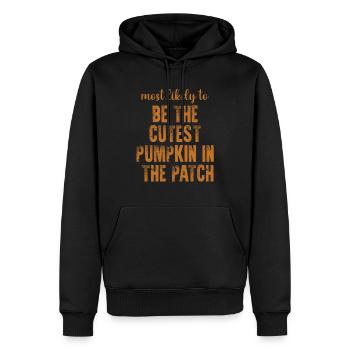 Most Likely To Be The Cutest Pumpkin In The Patch - Men’s Premium Organic Hoodie - black - Front - Nico (187cm)
