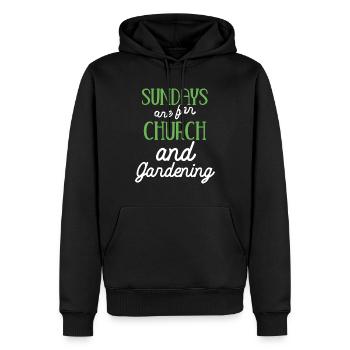 Sundays are for church and gardening funny gift - Sweat à capuche Premium bio Homme - noir - Devant - Nico (187cm)
