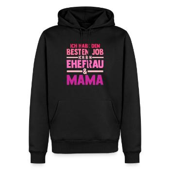 Ehefrau Mutter Mama - Männer Premium Bio Hoodie - Schwarz - Vorne - Nico (187cm)