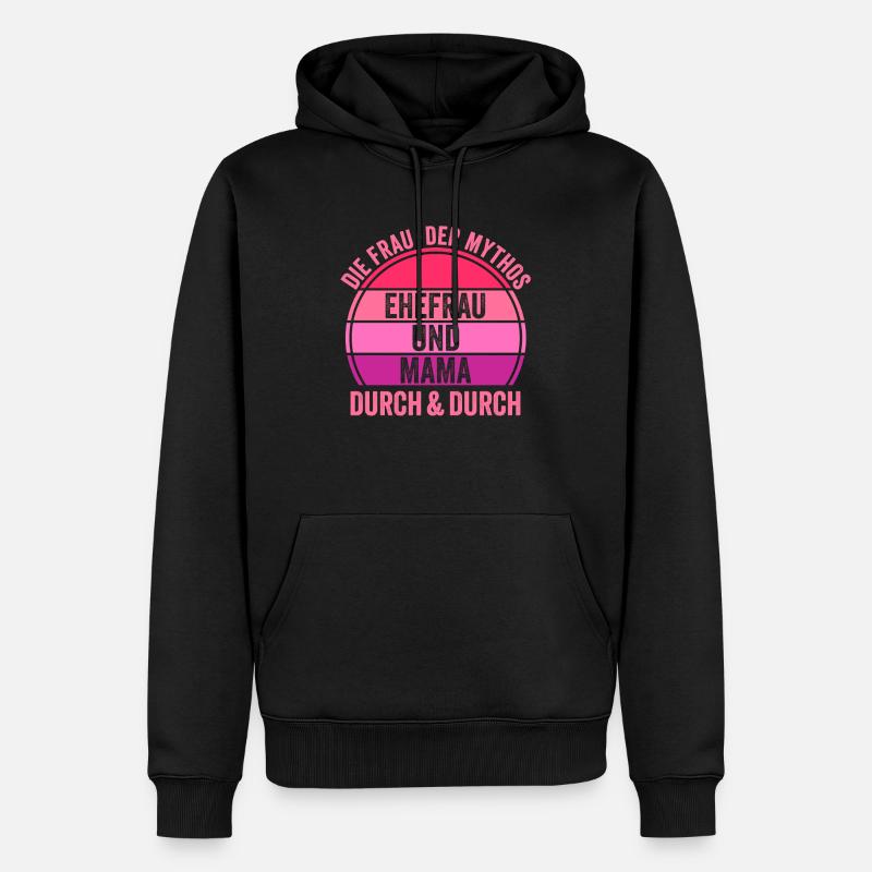 Ehefrau Mutter Mama - Männer Premium Bio Hoodie - Schwarz