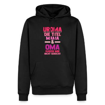 Mutter Mama Oma Uroma - Männer Premium Bio Hoodie - Schwarz - Vorne - Nico (187cm)