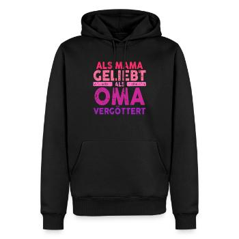 Als Mama Geliebt Als Oma Vergöttert - Männer Premium Bio Hoodie - Schwarz - Vorne - Nico (187cm)