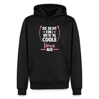 Großmutter Coole Oma - Männer Premium Bio Hoodie - Schwarz - Vorne - Nico (187cm)