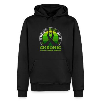 Stolzer Vater Eines Kriegers Mit Chronischer - Männer Premium Bio Hoodie - Schwarz - Vorne - Nico (187cm)