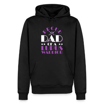 Proud father of a lupus warrior Purple Ribbon - Men’s Premium Organic Hoodie - black - Front - Nico (187cm)