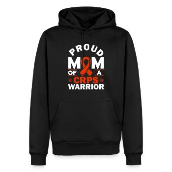 Fière maman d’un guerrier crps chronique - Sweat à capuche Premium bio Homme - noir - Devant - Nico (187cm)