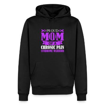 Stolze Mutter Eines Kriegers Mit Chronischem - Männer Premium Bio Hoodie - Schwarz - Vorne - Nico (187cm)