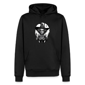 sorcière classique 27 - Sweat à capuche Premium bio Homme - noir - Devant - Nico (187cm)