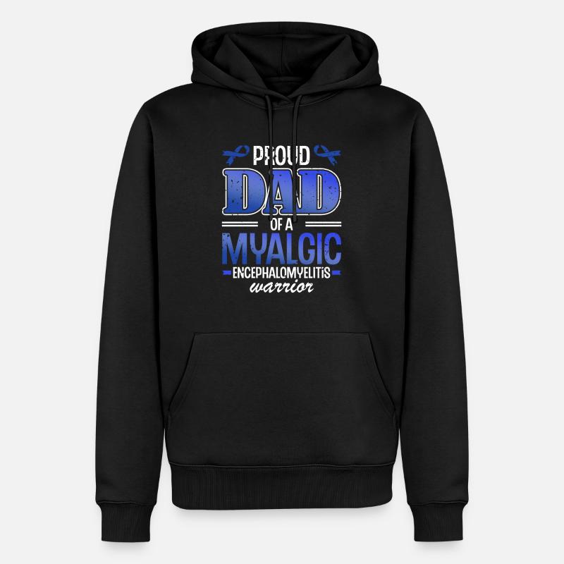 Stolzer Vater Eines Myalgische - Männer Premium Bio Hoodie - Schwarz