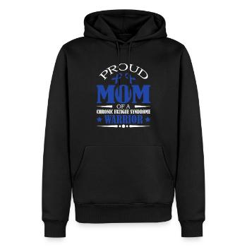 Stolze Mutter Eines Kriegers Mit Chronischem - Männer Premium Bio Hoodie - Schwarz - Vorne - Nico (187cm)