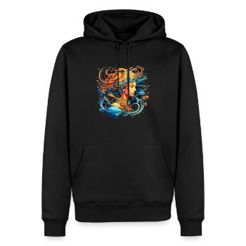 Soyez fier de vos traits uniques Zodiaque Verseau - Sweat à capuche Premium bio Homme - noir - Devant - Nico (187cm)