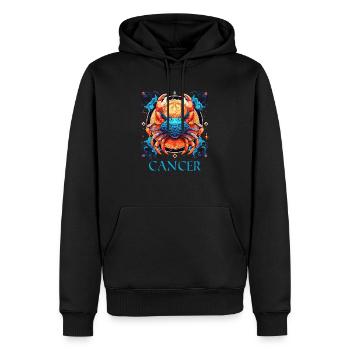 Horoskop Tierkreiszeichen Grafik - Sternzeichen Krebs - Männer Premium Bio Hoodie - Schwarz - Vorne - Nico (187cm)